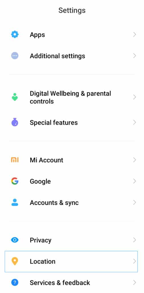disable location tracking on Android