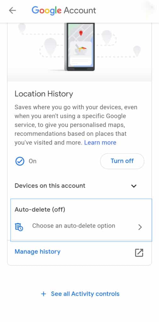 location history google  account 