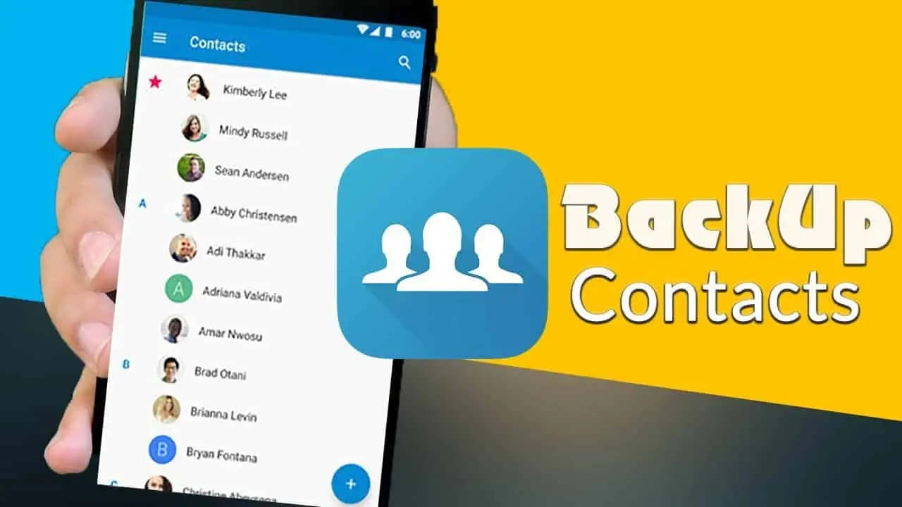 How to backup contact on android