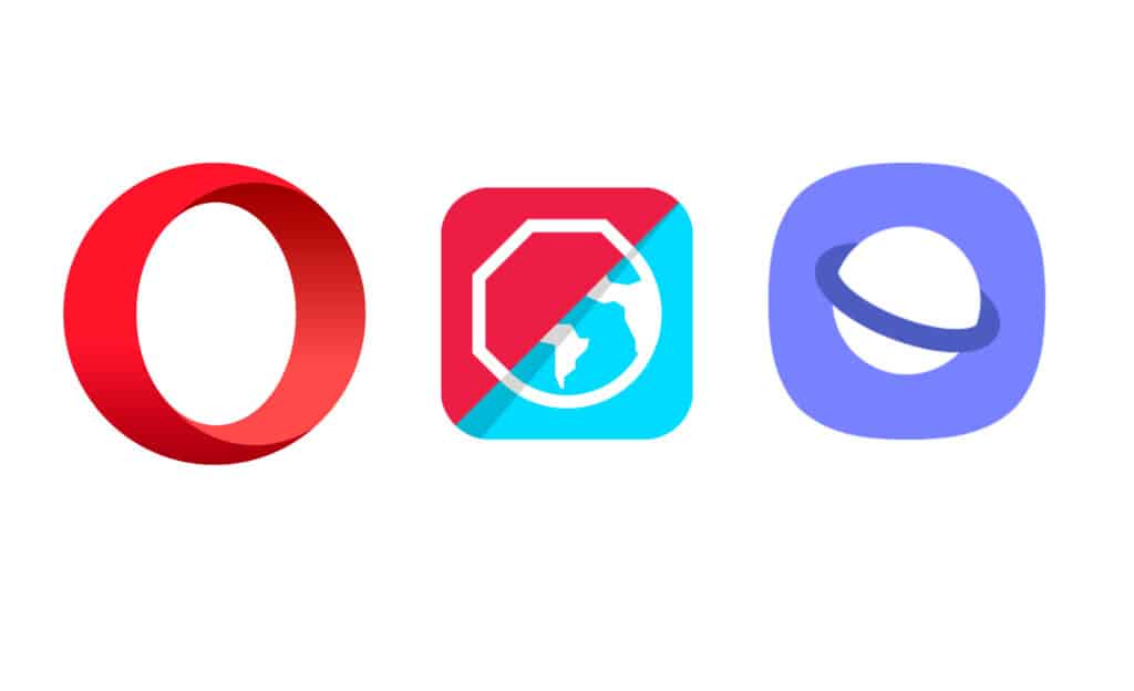 Opera, Adblock and Samsung browser