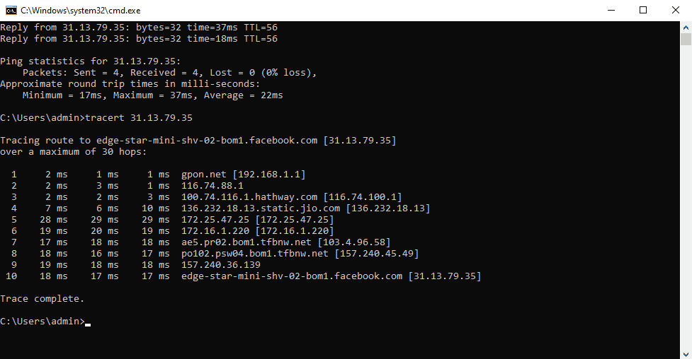 trace an IP address