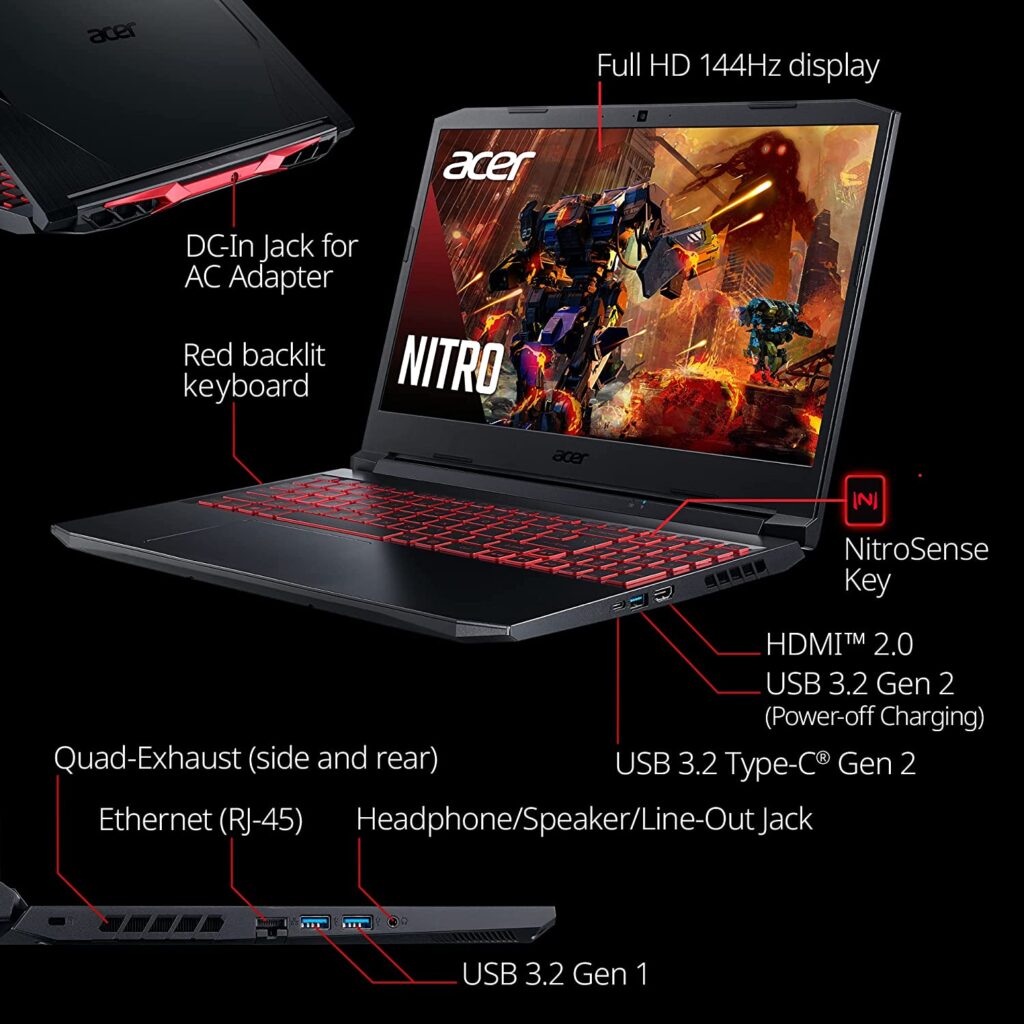Acer Nitro 5: NitroSense Acer gaming laptop