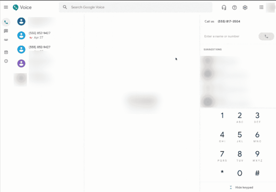 google voice interface