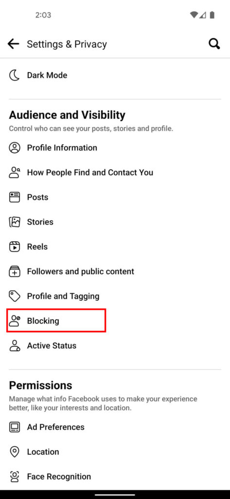 unblock someone on facebook