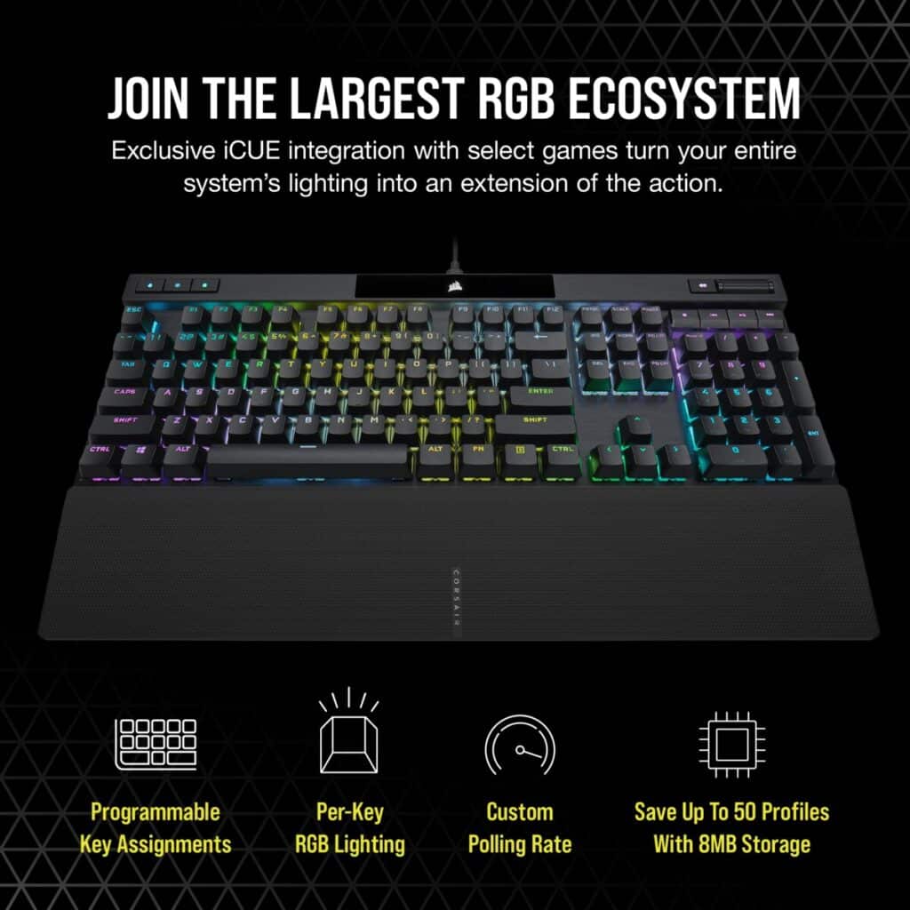 Get your click right with Corsair K70 RGB Pro mechanical keyboard!