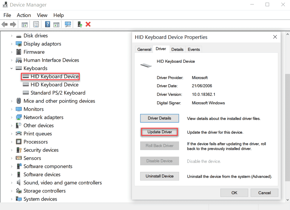 Install or update keyboard drivers