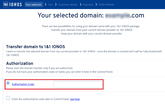 Authorization - Ionos Web Hosting