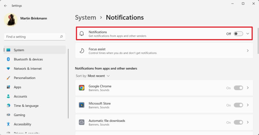 Allow Only Selected Apps to Send Notifications