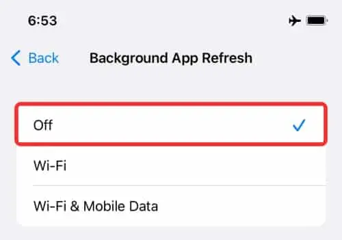 iOS 15 battery life tips: Turn off Background App Refresh 