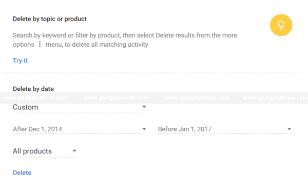 Google Home: Delete by date