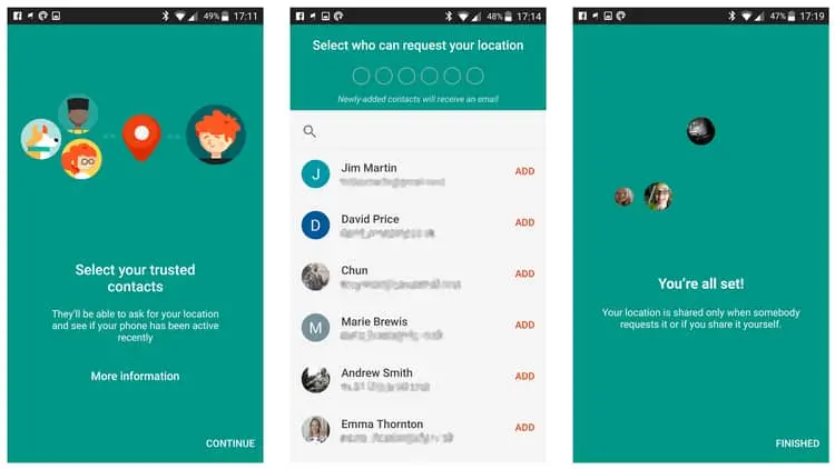 Google trusted contacts are the Android alternative to finding my friends!