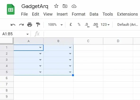 How to create a drop-down list in Google Sheets?