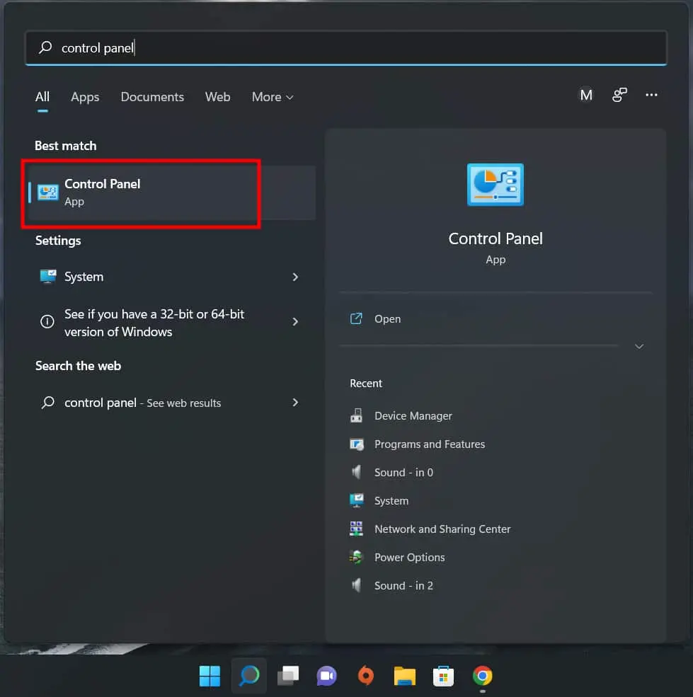 Application panel. Панель управления в Windows 11. Windows 11 search Bar.