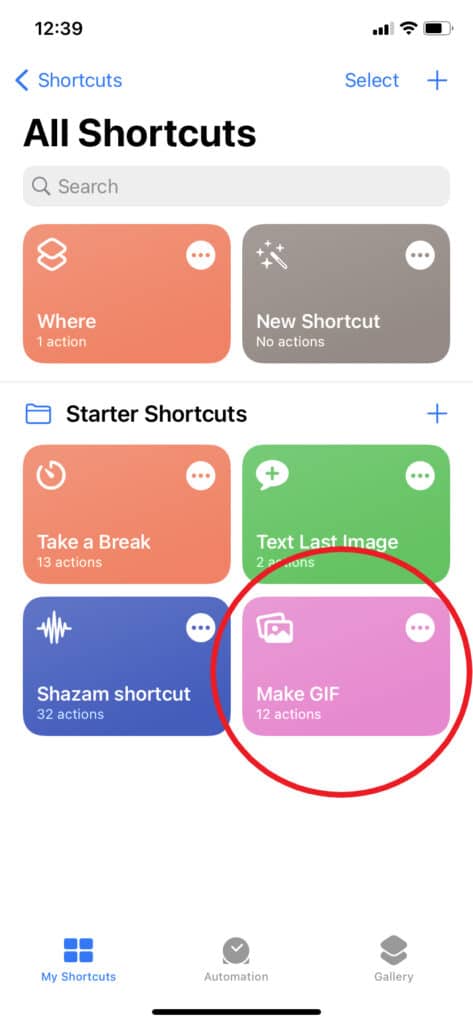  Turn live photos to GIFs on iPhone using Shortcuts App