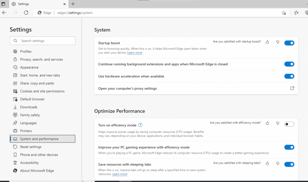 How to use Microsoft Edge efficiency mode?