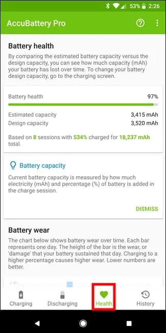 check android battery health