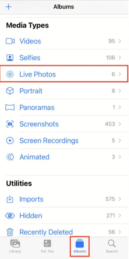 Turn live photos to GIFs on iPhone