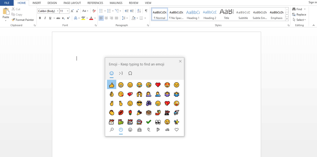 How can one type emoji on Windows?