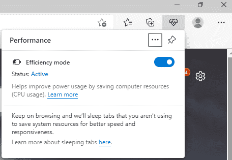 How to use Microsoft Edge efficiency mode?