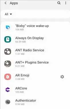 delete apps from a samsung phone