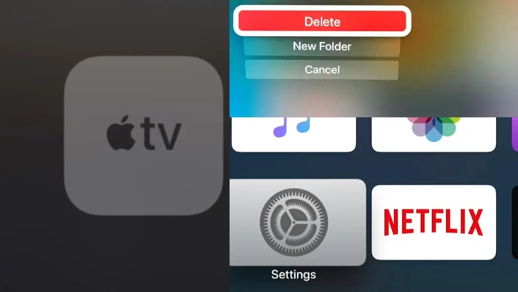 How to delete or hide apps on an Apple TV?