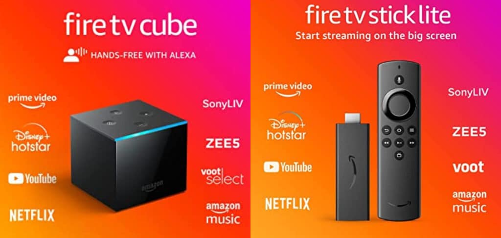 Quality of streaming between Amazon Fire Tv Cube Vs Amazon Fire Tv Lite