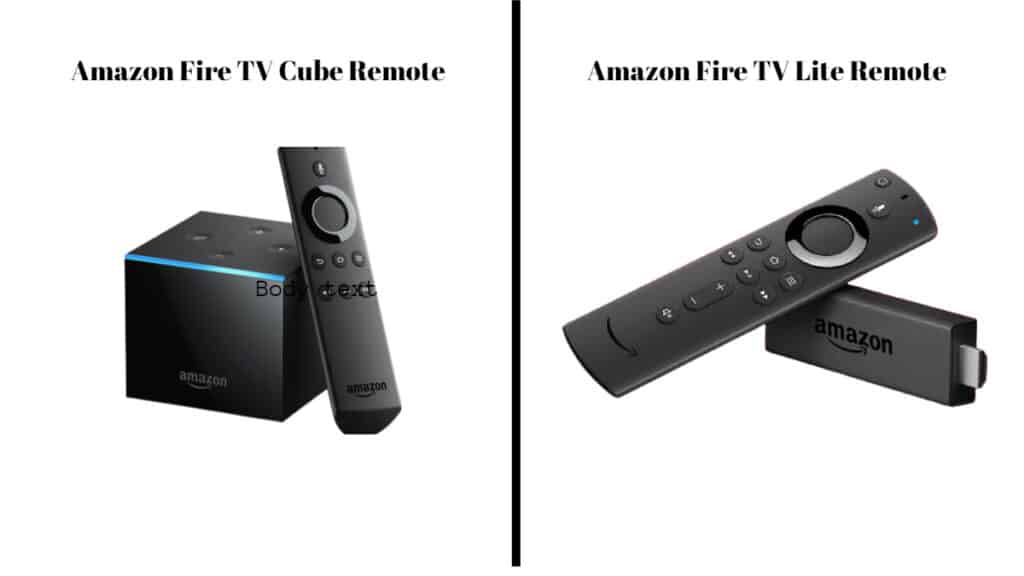 Remote of Amazon Fire Tv Cube Vs Amazon Fire Tv Lite