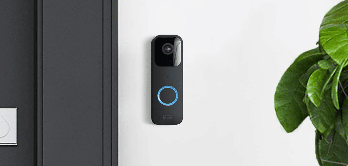 With the Sync Module: Blink Video Doorbell Mini Camera