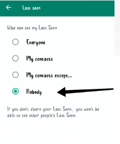 hide last seen status on Whatsapp
