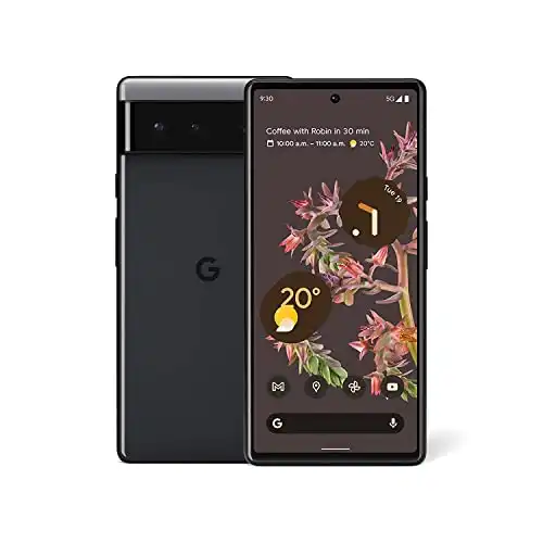 Google Pixel 6 – 5G Android Phone - Unlocked Smartphone with Wide and Ultrawide Lens - 256GB - Stormy Black