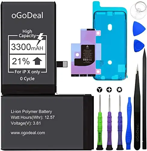 oGoDeal Battery Replacement for iPhone X Battery