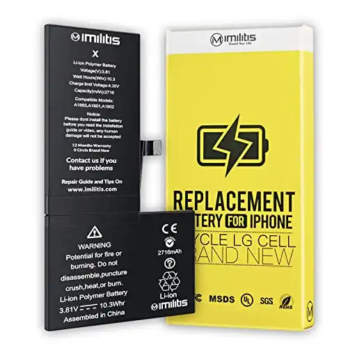 IMILITIS Replacement Battery for iPhone X