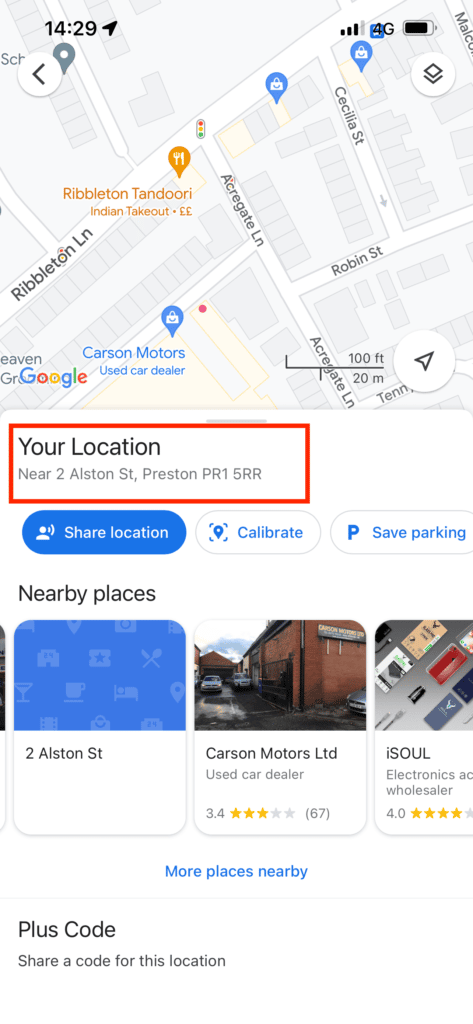 What is my location in maps