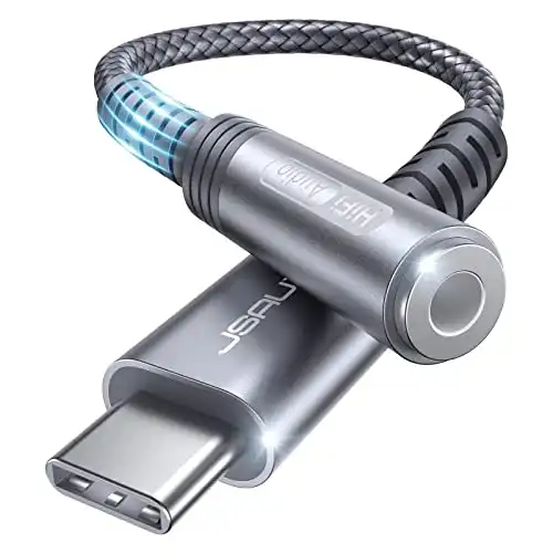 JSAUX USB C to Aux Audio Dongle Cable Cord