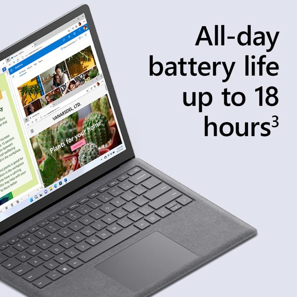Long-lasting Battery of Microsoft Surface Laptop 5