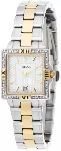 Pulsar Women's PXT696 Crystal Two-Tone Watch