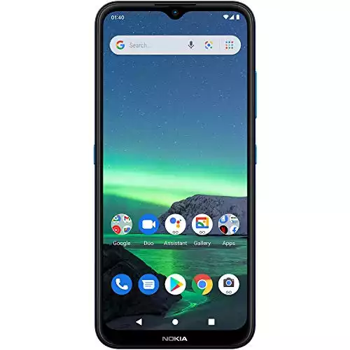 Nokia 1.4 | Android 10 (Go Edition) | Unlocked Smartphone | 2-Day Battery | Dual SIM | US Version| 2/32GB | 6.51-Inch Screen | Fjord Blue