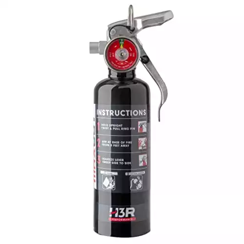 H3R Performance MaxOut Dry Chemical Car Fire Extinguisher - 1.0 lb. Black(MX100B)