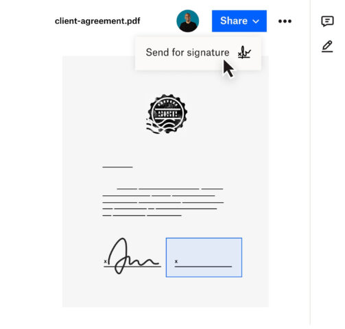 dropbox electronic signature