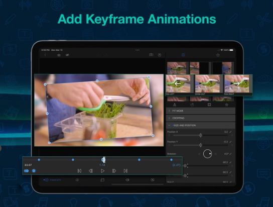 Add keyframe animation in LumaFusion