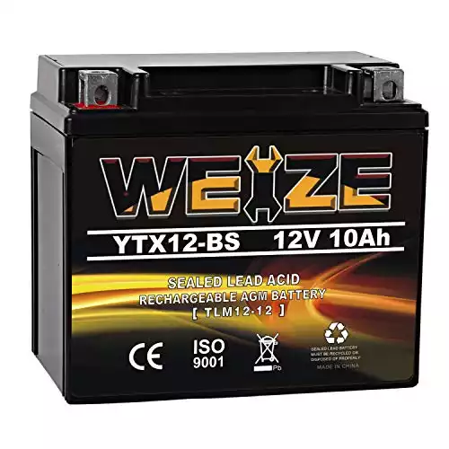 Weize YTX12-BS Motorcycle Battery